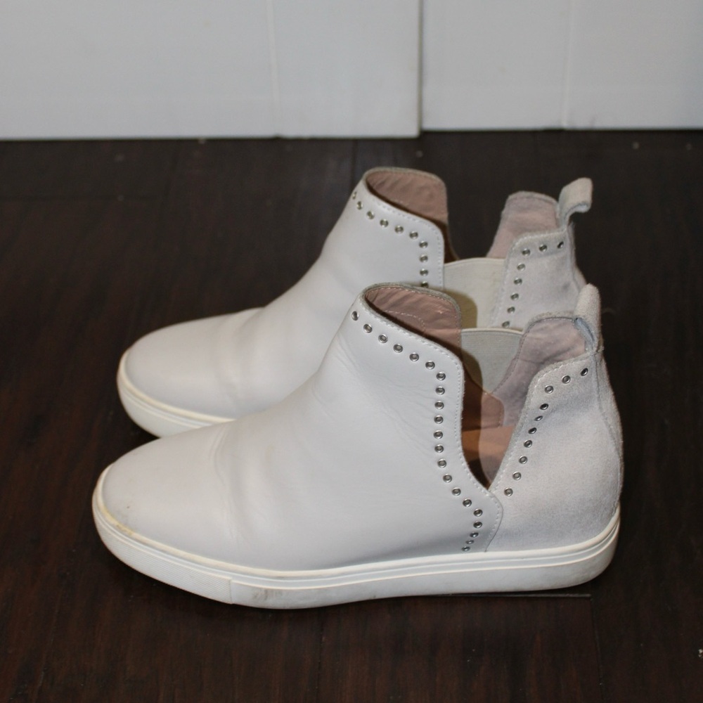 White Studded Slip-On Sneakers